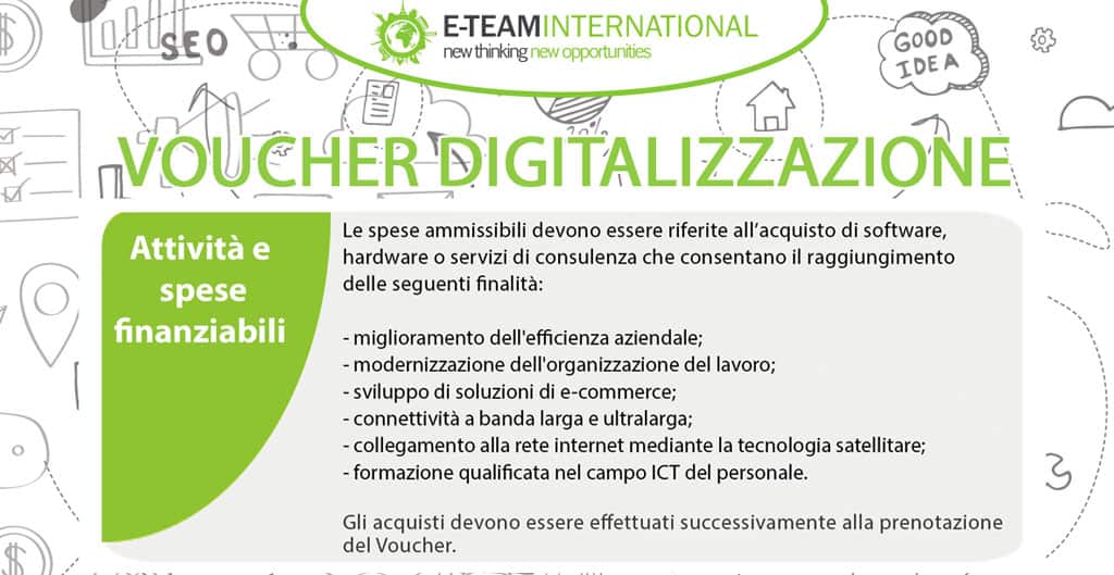 Voucher Digitalizzazione: quali sono le attività finanziabili?