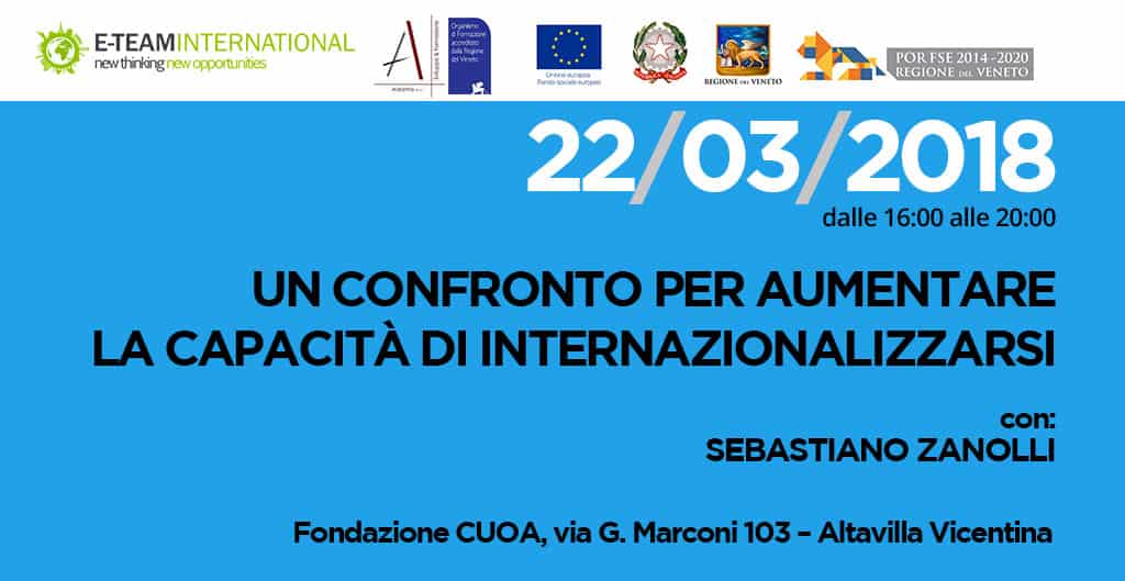 Seminario internazionale: Un Confronto per aumentare la capacità di Internazionalizzarsi